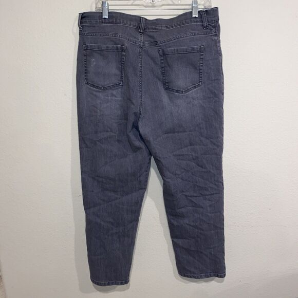Gloria Vanderbilt Amanda Jeans Size 16 Gray High Rise - Picture 3 of 6